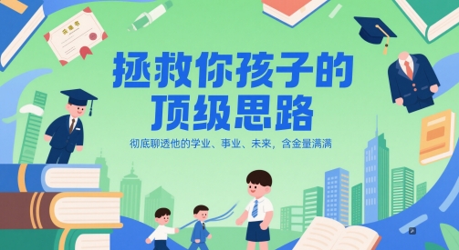 付费文章：拯救你孩子的顶级思路，彻底聊透他的学业、事业、未来，含金量满满-项目创薪