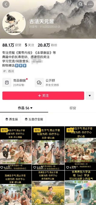 古法五音养生教程，五音疗愈的视频的制作方法，2-4小时就能学会，作者10天涨粉10W-项目创薪