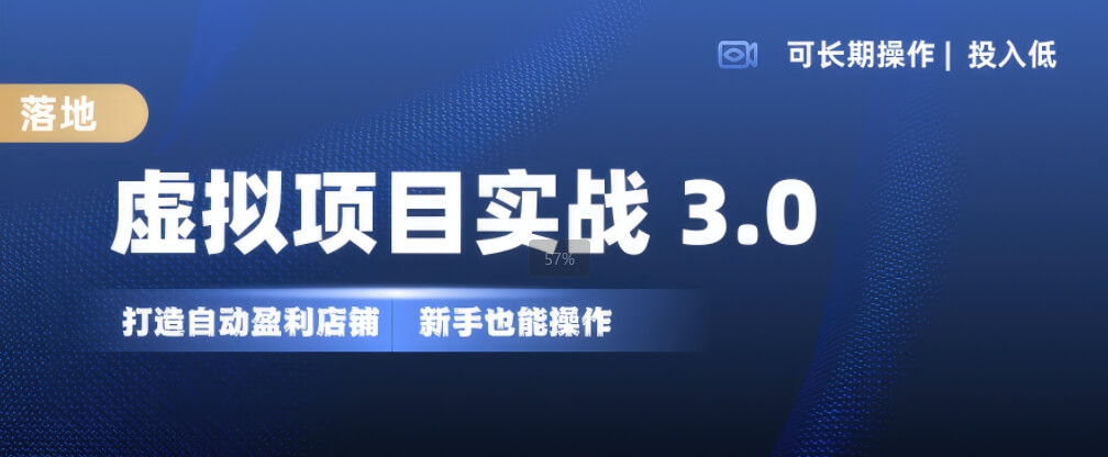 虚拟项目实战3.0，打造自动盈利店铺，可长期操作投入低，新手也能操作-项目创薪
