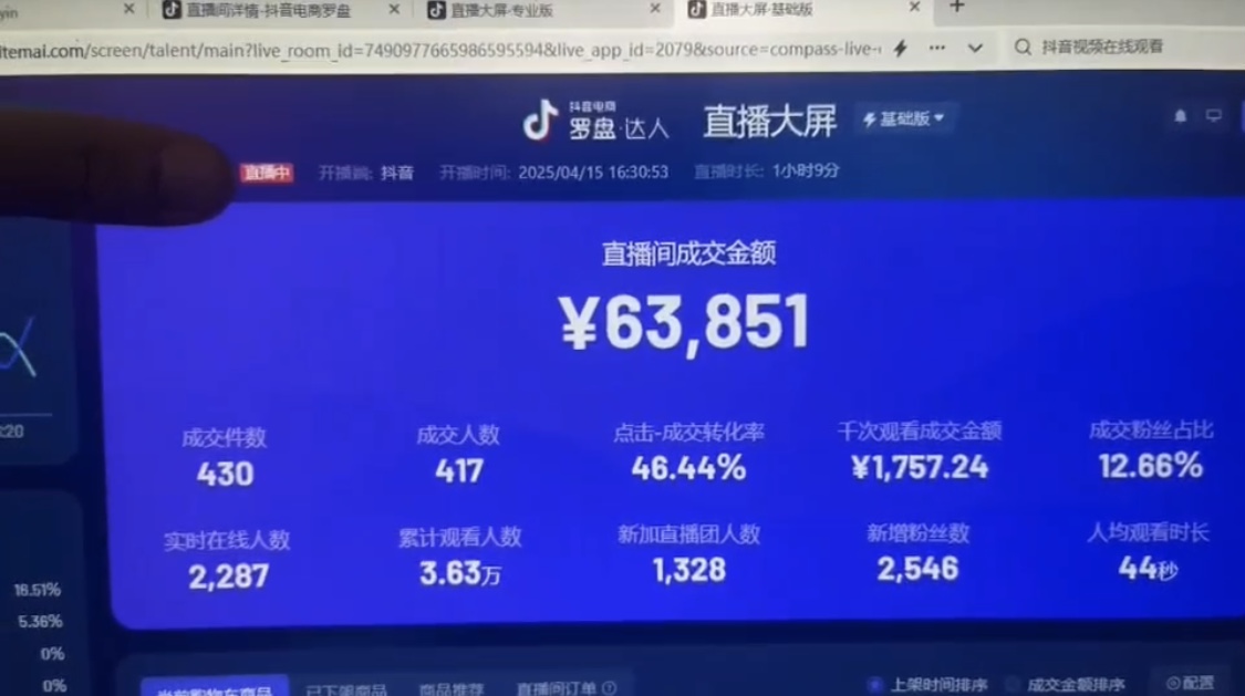 抖音破价直播，靠不露脸读稿子， 日入多张，100%起号-项目创薪