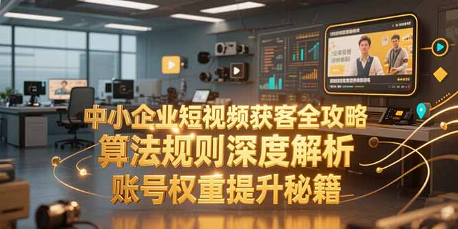 中小企业短视频获客全攻略，算法规则深度解析，账号权重提升秘籍-项目创薪