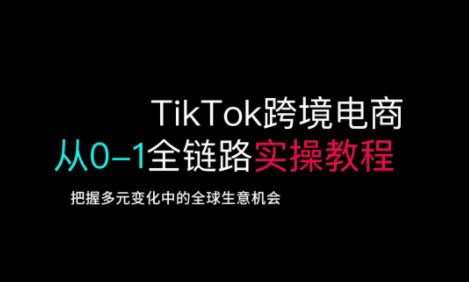 TikTok电商运营从基础到高阶全方位实操-项目创薪