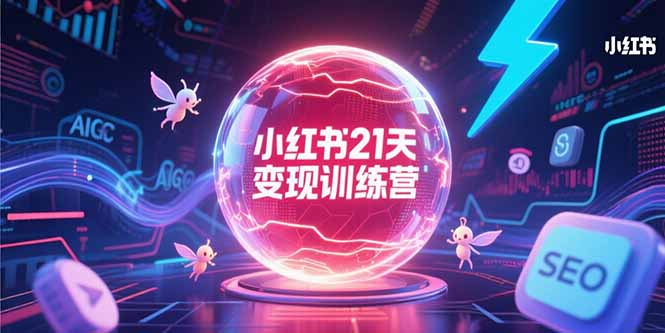 小红书21天变现训练营，AIGC工具高效应用，SEO优化核心技巧-项目创薪